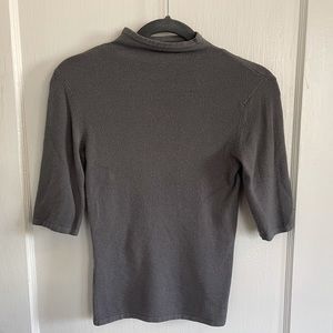 Express mock turtleneck 3/4 sleeve knit top